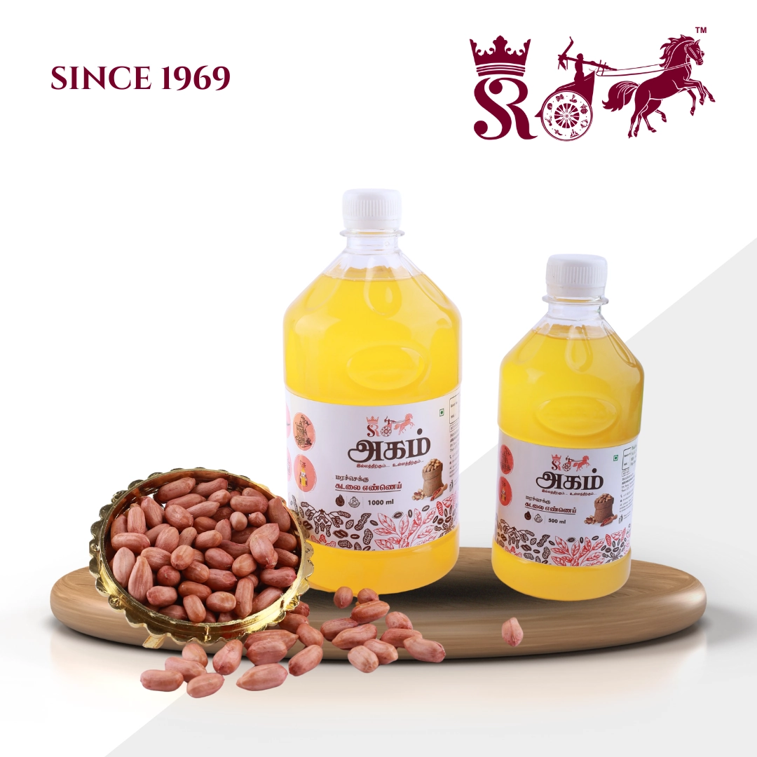 Pure Wood-Pressed Groundnut Oil